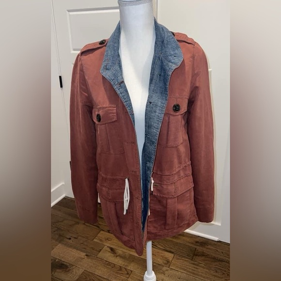 Obey Propaganda Hemingway Rust Button Up Anorak Utility Jacket - Picture 1 of 1